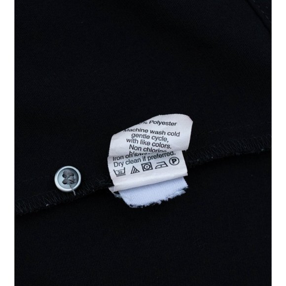 Madewell Women Black Gothic Blouse Top Size L Ruffle Sleeve Relaxed Fit Goth - Picture 5 of 5